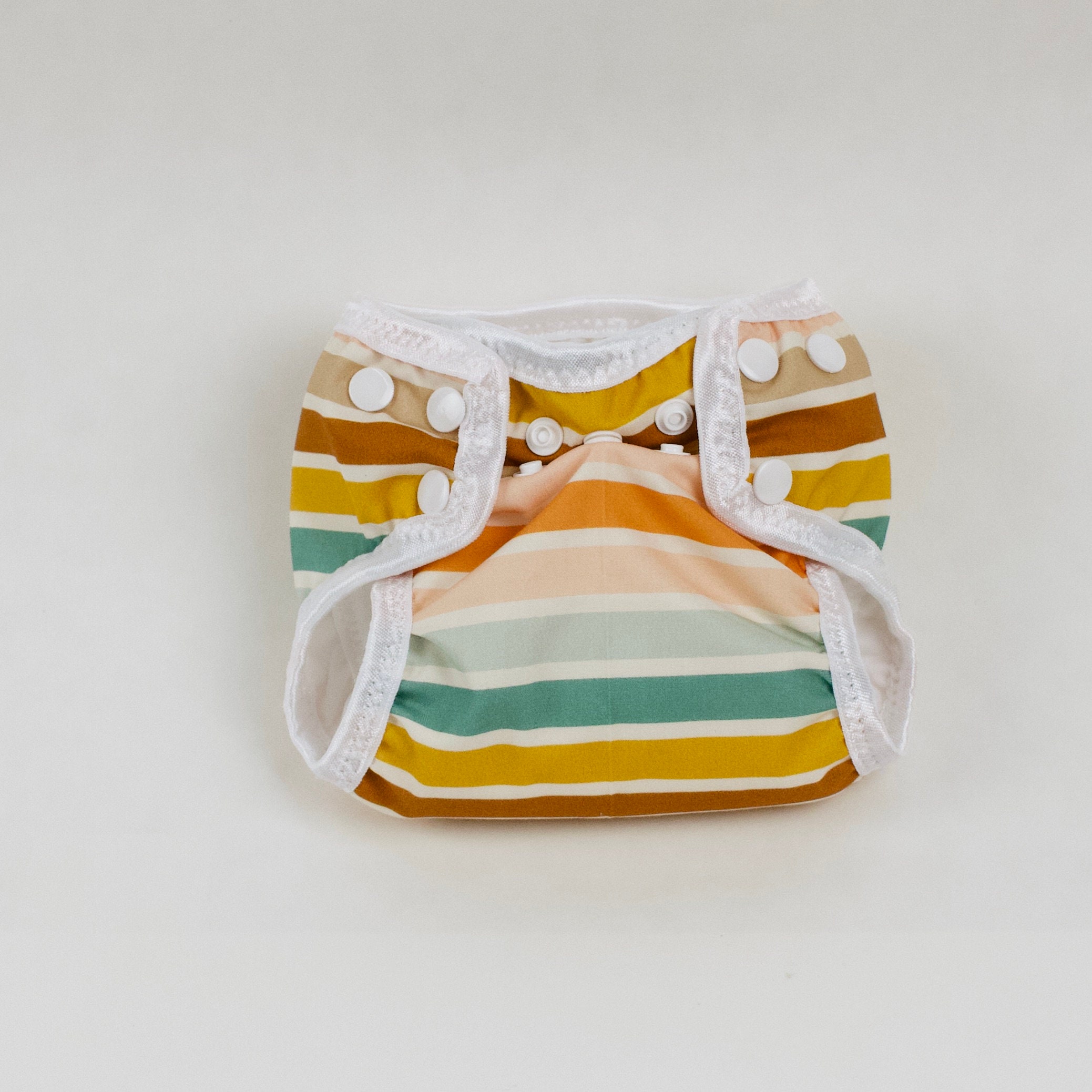 Boho Stripe Newborn Cloth Diaper With Umbilical Cord Snap Etsy