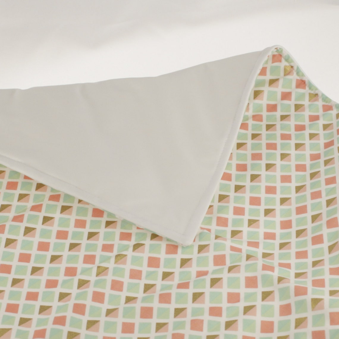 CLEARANCE Wipeable Changing Pad Mint/gold/blush Changing Etsy