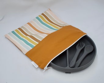 Boho Stripe and Gingerbread Wet Bag