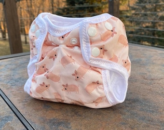 さくらさん専用  布おむつ ピンクのピグレット新生児用布おむつ へその緒スナップ付き - Etsy 日本