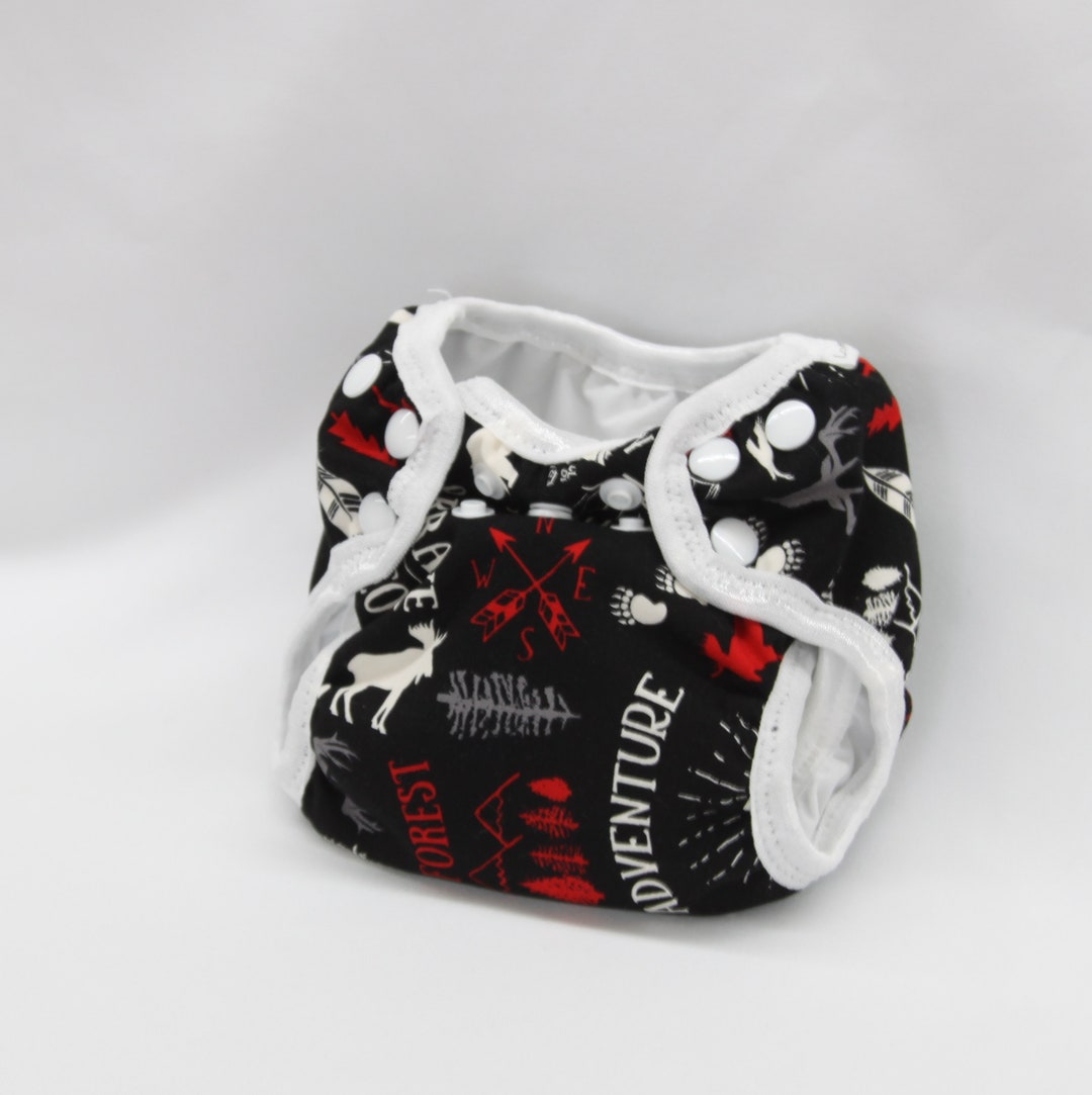 Wild at Heart Newborn Cloth Diaper With Umbilical Cord Snap Etsy