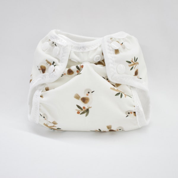 Little Birds Newborn Cloth Diaper with umbilical cord snap