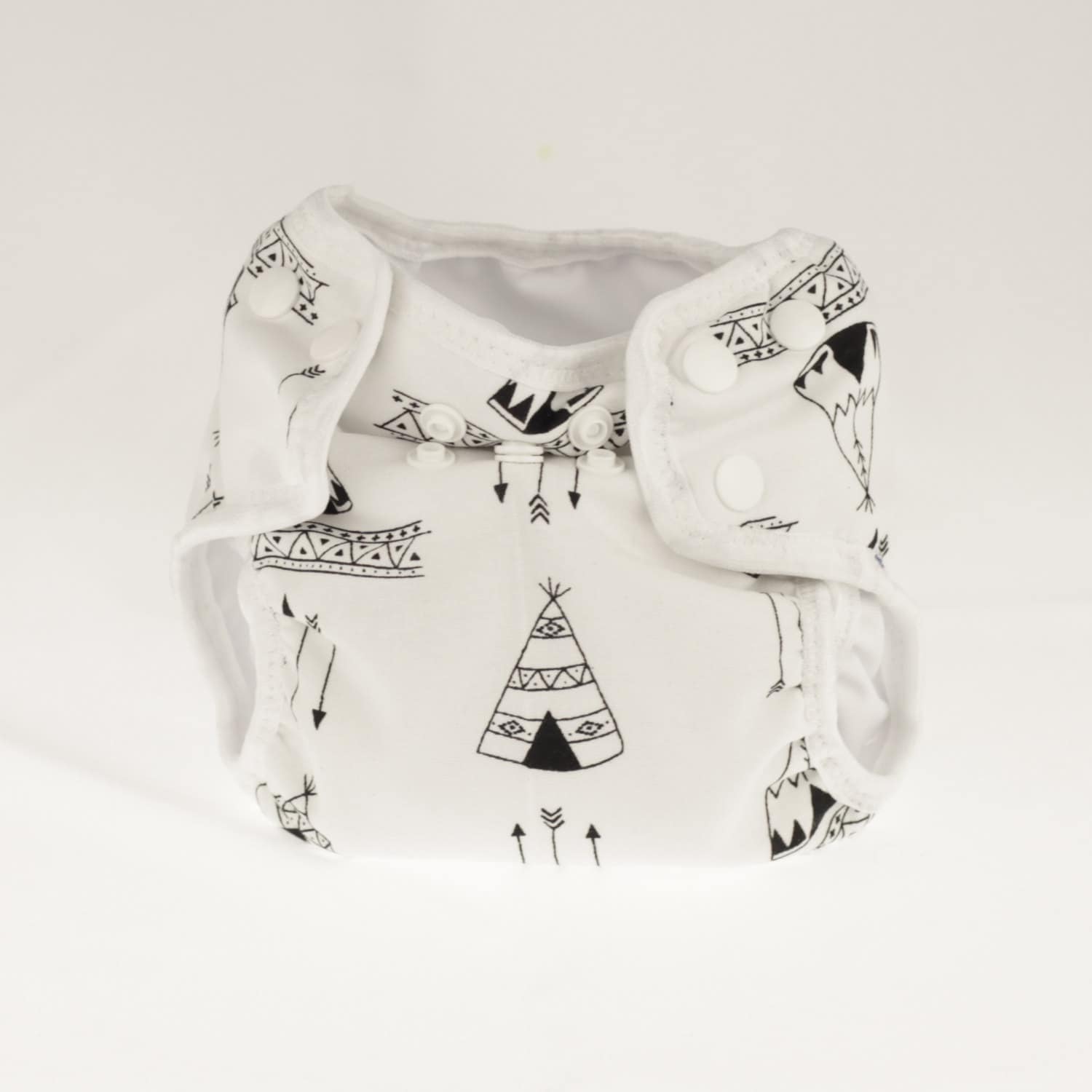 Tepee Newborn Cloth Diaper with umbilical cord snap