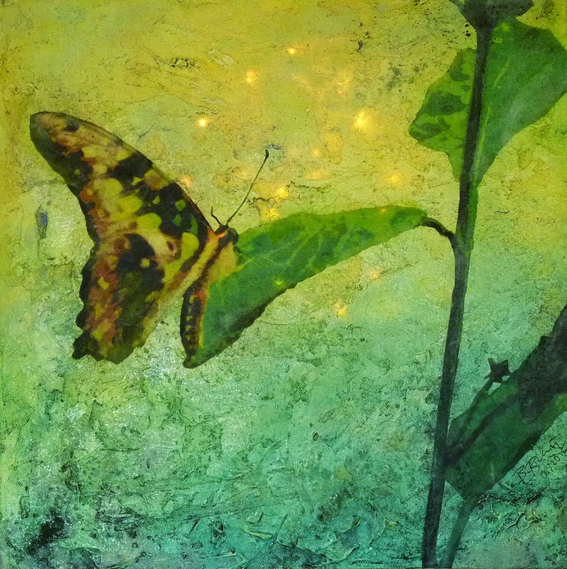 Butterfly LED Lighted Canvas Painting LED Wall Art Etsy