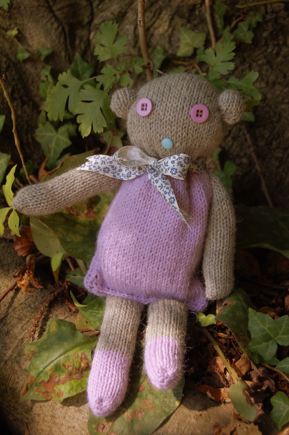 Hand-knitted teddy bear 12 in. // 30 cm | Etsy