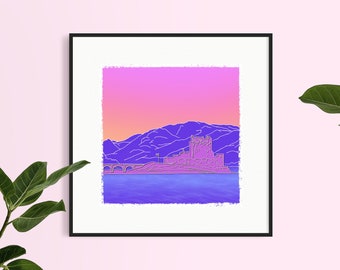 Eilean Donan Castle Sunrise Art Print 4x4 / 8x8