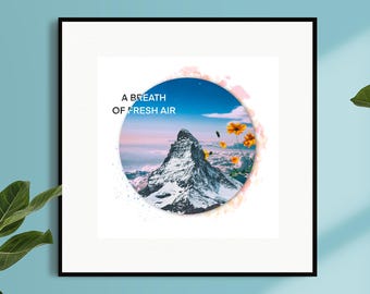 A Breath Of Fresh Air Positive Collage Print
