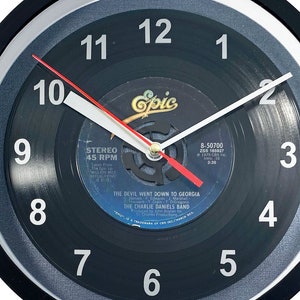 Charlie Daniels Band Record Clock: "The Devil Went Down To Georgia" Vinyl Art