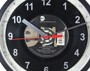 En Vogue "Free Your Mind" Record Clock 45rpm Recycled Vinyl Record Wall Clock One Of A Kind