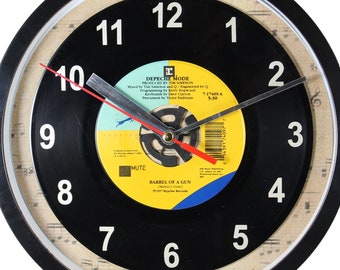 Depeche Mode "Barrel Of A Gun" 45rpm Recycled Vinyl Record Wall Clock One Of A Kind Single