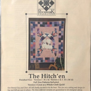 The Hitch&#39;en - 3 Versions of Applique Quilt PATTERNS ONLY From The Patchwork Collection by Congrove Enterprises 1989 Wedding Tie The Knot