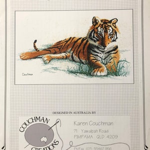 Adolescence By Couchman Creations Counted Cross Stitch PATTERN ONLY Animals Nature Tiger