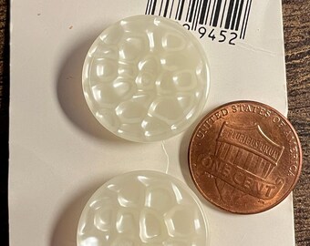 Lot De Boutons Vintage à Douille Couleur Champagne Nacré Rose Clair - Forme Ronde En Plastique - Idéal Couture Et Personnalisation