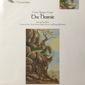 The Hermit Counted Cross Stitch by Character Creations PATTERN ONLY Fantasy Dragon