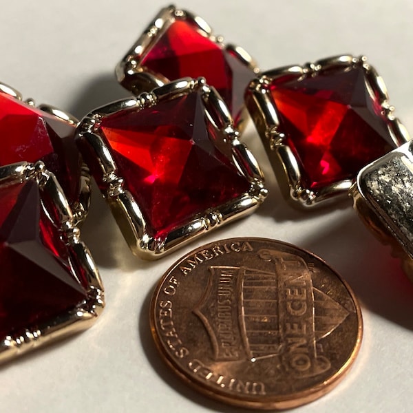 Red Vintage Buttons - Etsy