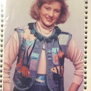 Goldfish - Design to Applique A Commercial Vest - Vintage PATTERN ONLY by Debora Konchinsky for The Critter Pattern Works 1990