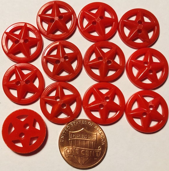 Plastic star buttons deals