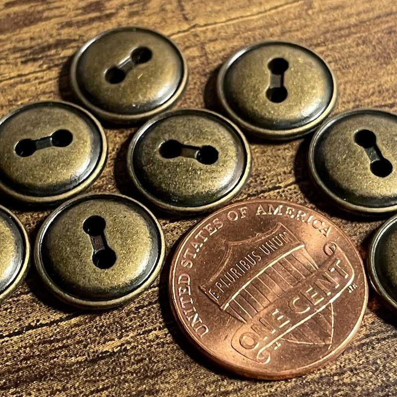 13 Mm Brass Buttons - Etsy