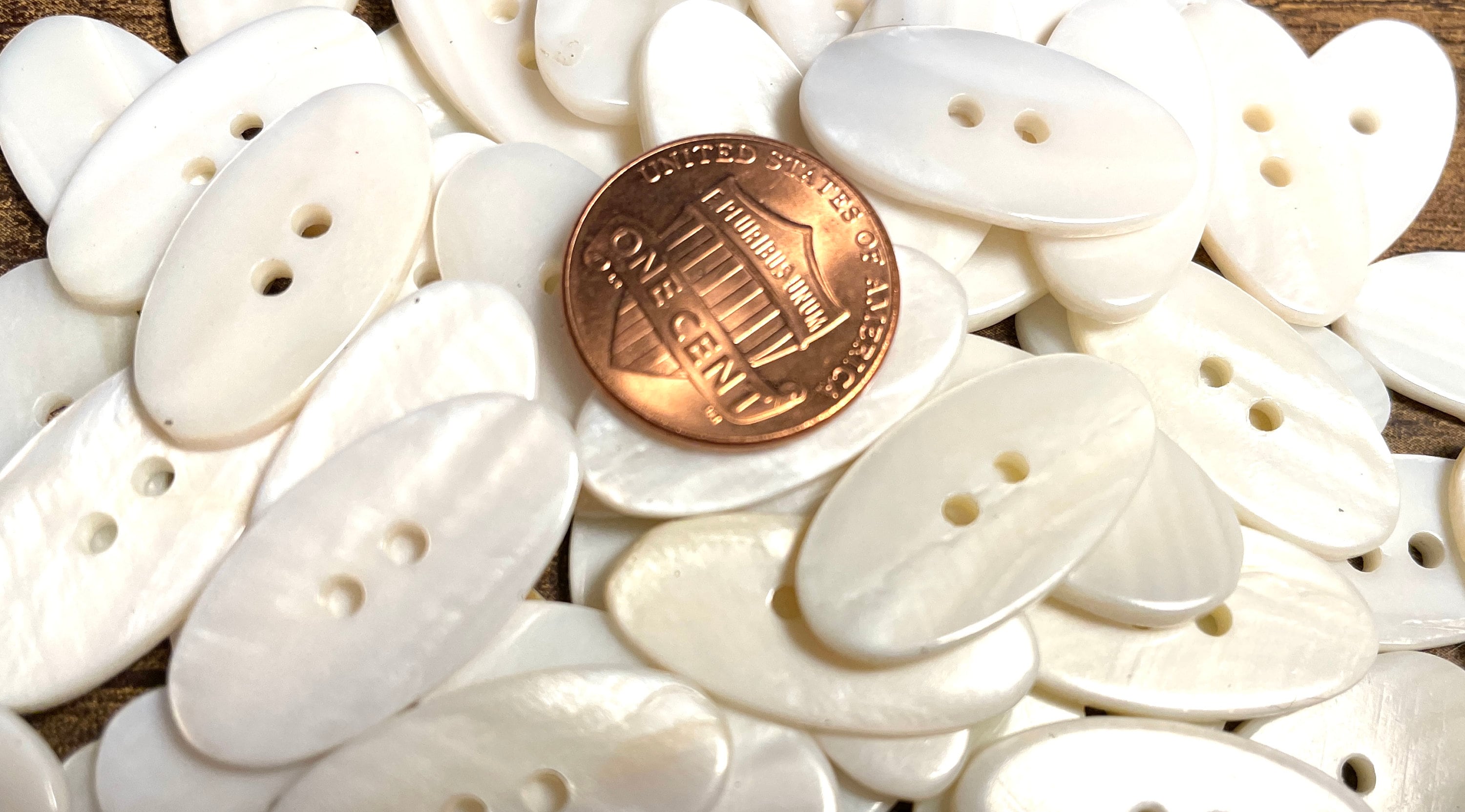 Giant WHITE Buttons, Giant Plastic Buttons 5cm, Extra Large