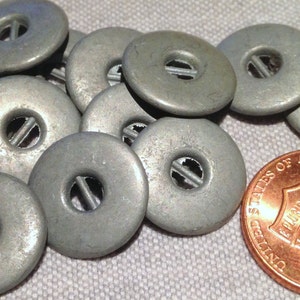 Gunmetal Finish Metal Buttons Shank 15mm in Diameter 1/2 Inch