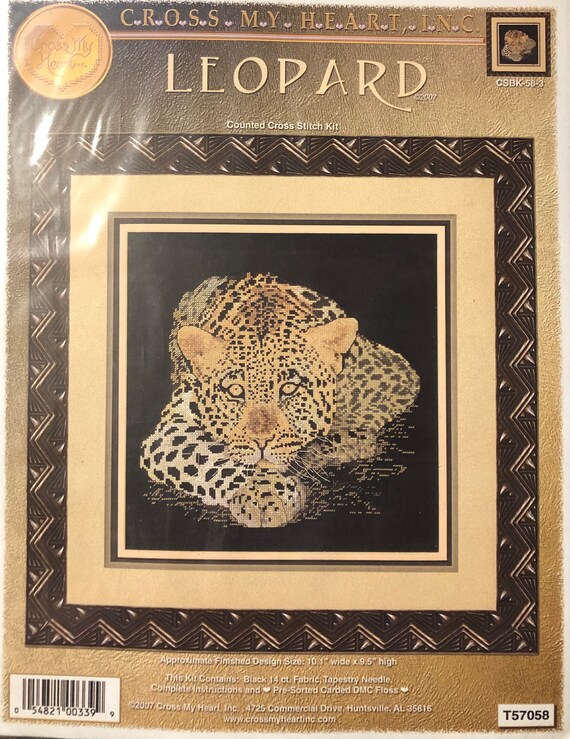 OMC! Cross Stitch Kit Leopard OMC! Cross Stitch Kit Leopard