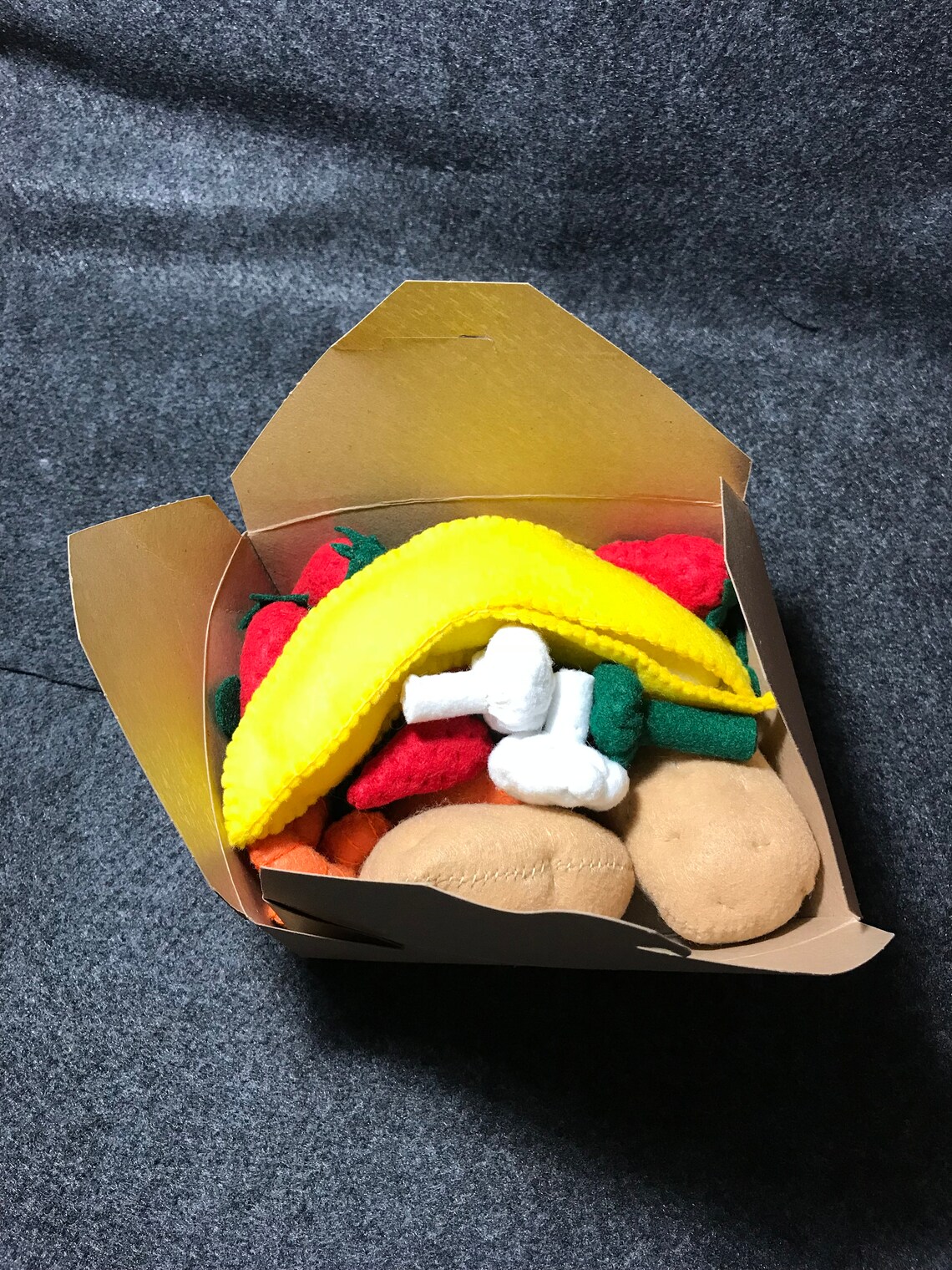 Play Felt Food Set 4 Fruits and Veggies Etsy