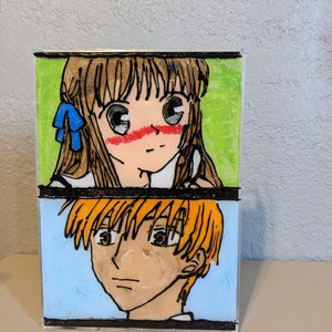 Fruits Basket/Maid sama Faux Stained Glass Acrylic Paintings