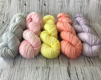 Solids - White-Browed Tit-Warbler - Hand Dyed Yarn Superwash DK Yarn