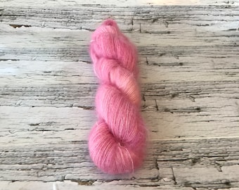 Mohair/Silk - Pink Headed Warbler - Hand Dyed Superwash Lace