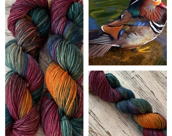 Mandarin Mallard - Hand Dyed Superwash DK & Fingering Yarn