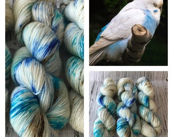 Parakeet - Hand Dyed Superwash Fingering Yarn - 100% Merino