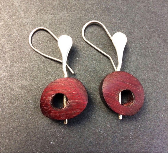 EARRINGS ROSEWOOD Sterling Silver Contemporary Da… - image 2