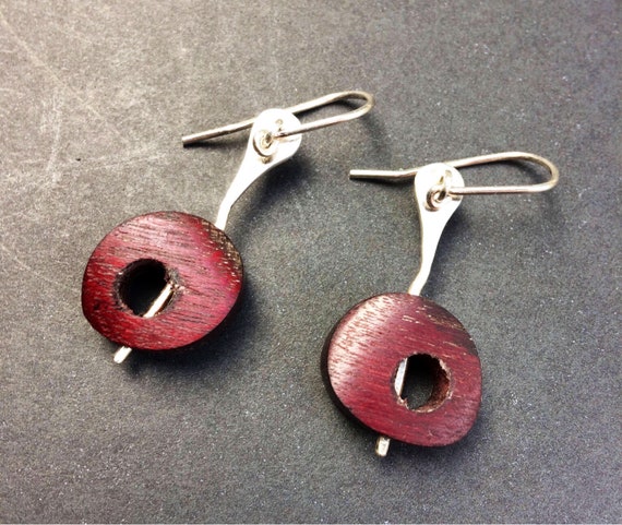 EARRINGS ROSEWOOD Sterling Silver Contemporary Da… - image 4