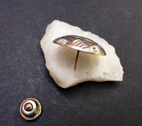 TIE TACK Navajo/Dine Pot Solid Sterling Silver Si… - image 3