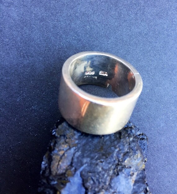 RING RUBY GEM Stone  Triangle Solid Sterling Silv… - image 2