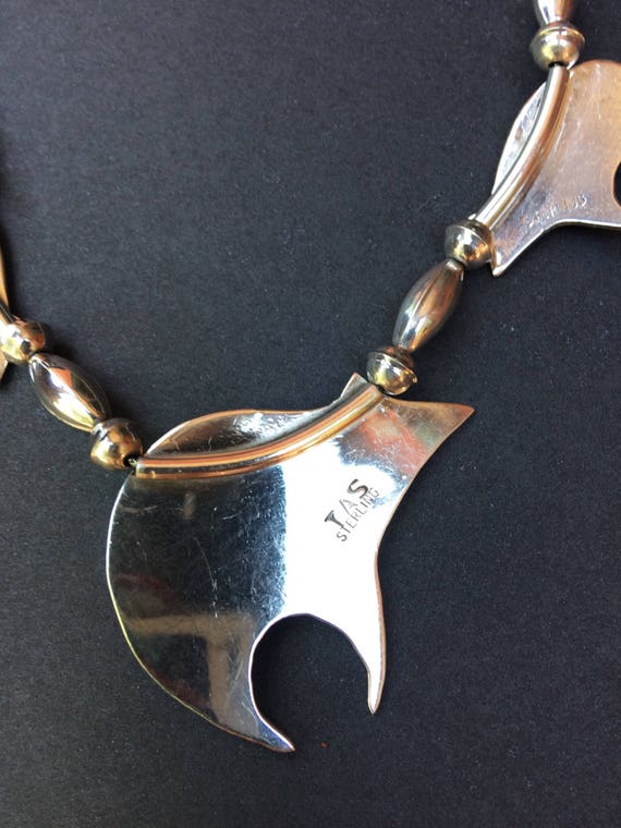 ネックレス・ペンダント Numbering Mini Navajo Bear Pendant Necklace #7764 SA5B0008 Palms Trading Company | Multi-Stone Cornrow Inlay | Sterling