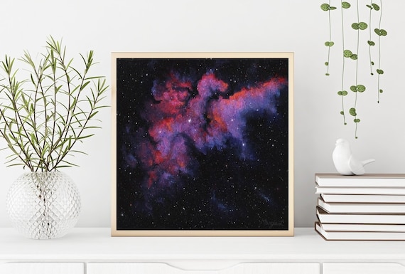 Nebula Art Print, Space Painting, Galaxy Painting, Colorful Artwork Print, Fine Art Print, Space Art, Celestial Wall Decor, Space Art Print