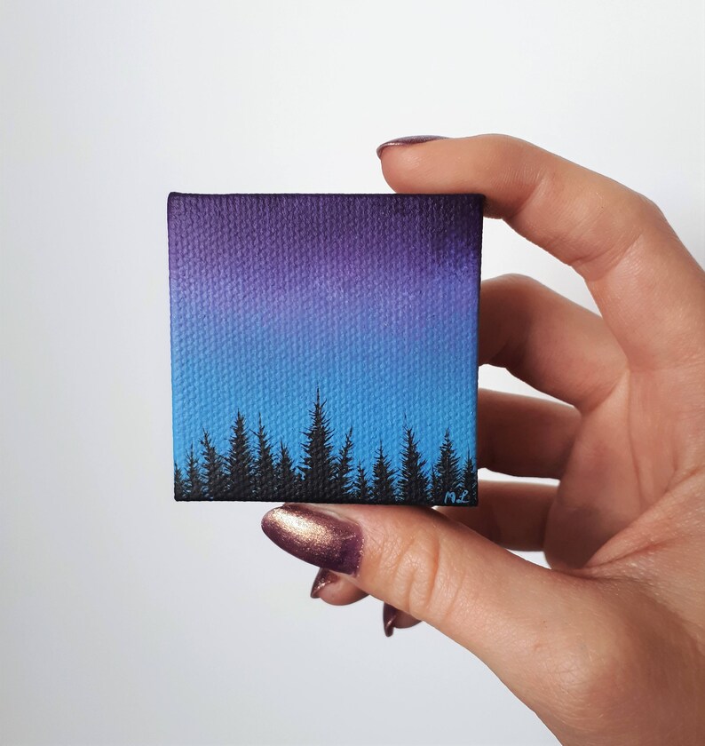 Рисунки на мини холстах