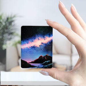 Holographic Nature Sticker, Mountain Artwork Sticker, Viny Sticker, Shinny Sticker Gifts, Laptop Sticker, Vinyl Sticker, Iridescent Stickers