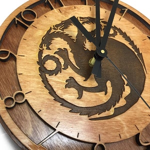 Game of Thrones Targaryen Sigil Wall Clock image 4