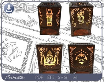 Lord of the Rings Inspired Lamp plans for Laser Cutting and CNC