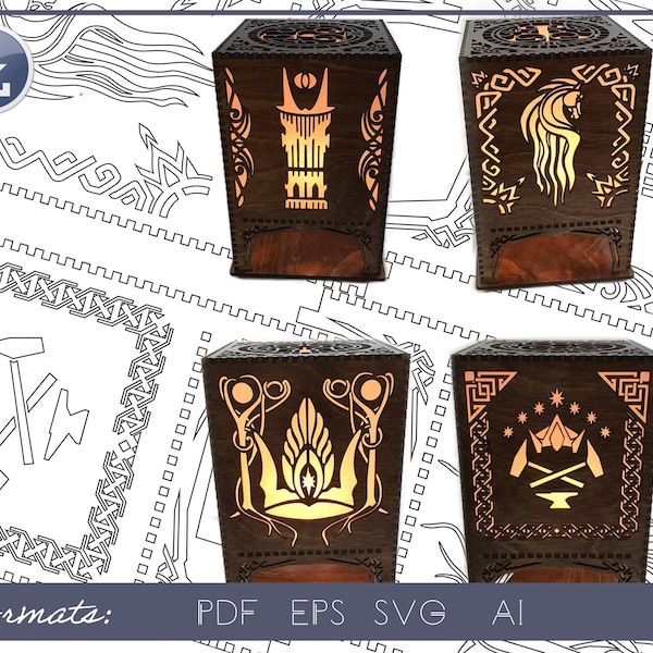 Lord of the Rings Inspired Lamp plans for Laser Cutting and CNC