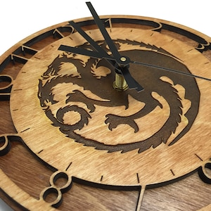 Game of Thrones Targaryen Sigil Wall Clock image 5