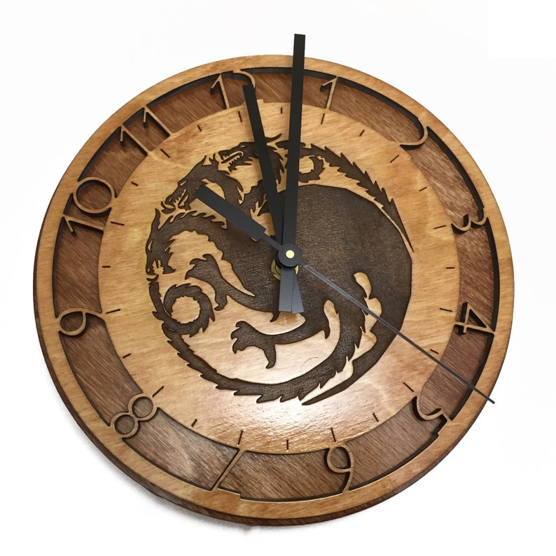 Game of Thrones Targaryen Sigil Wall Clock image 1