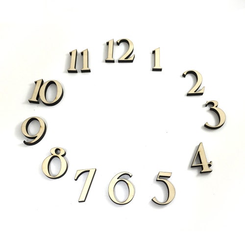 Roman Numerals Laser Cut Wood Numbers Craft Pieces DIY Wooden Clock Numbers 