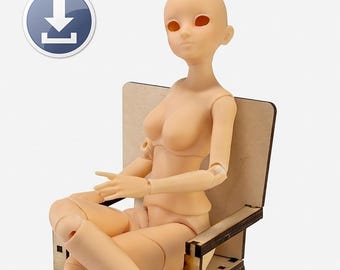 Digital Download, BJD, ball jointed doll, female girl Maki