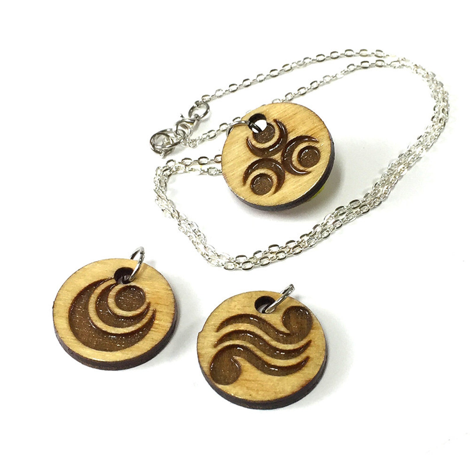 Zelda Laser Etched Wooden Pendants of Virtue Etsy