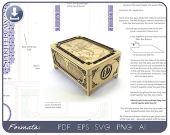 Lasercut/CNC Music Box / Jewelry Box - Digital Download Only