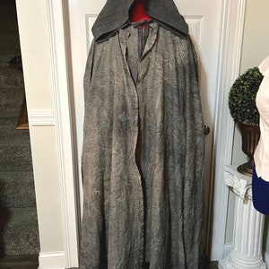 Distressed dark grey/black cloak and long tunic/