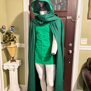 Green Cloak, Hood & Tunic